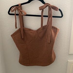 Free People Sunflower Shoulder Tie Top